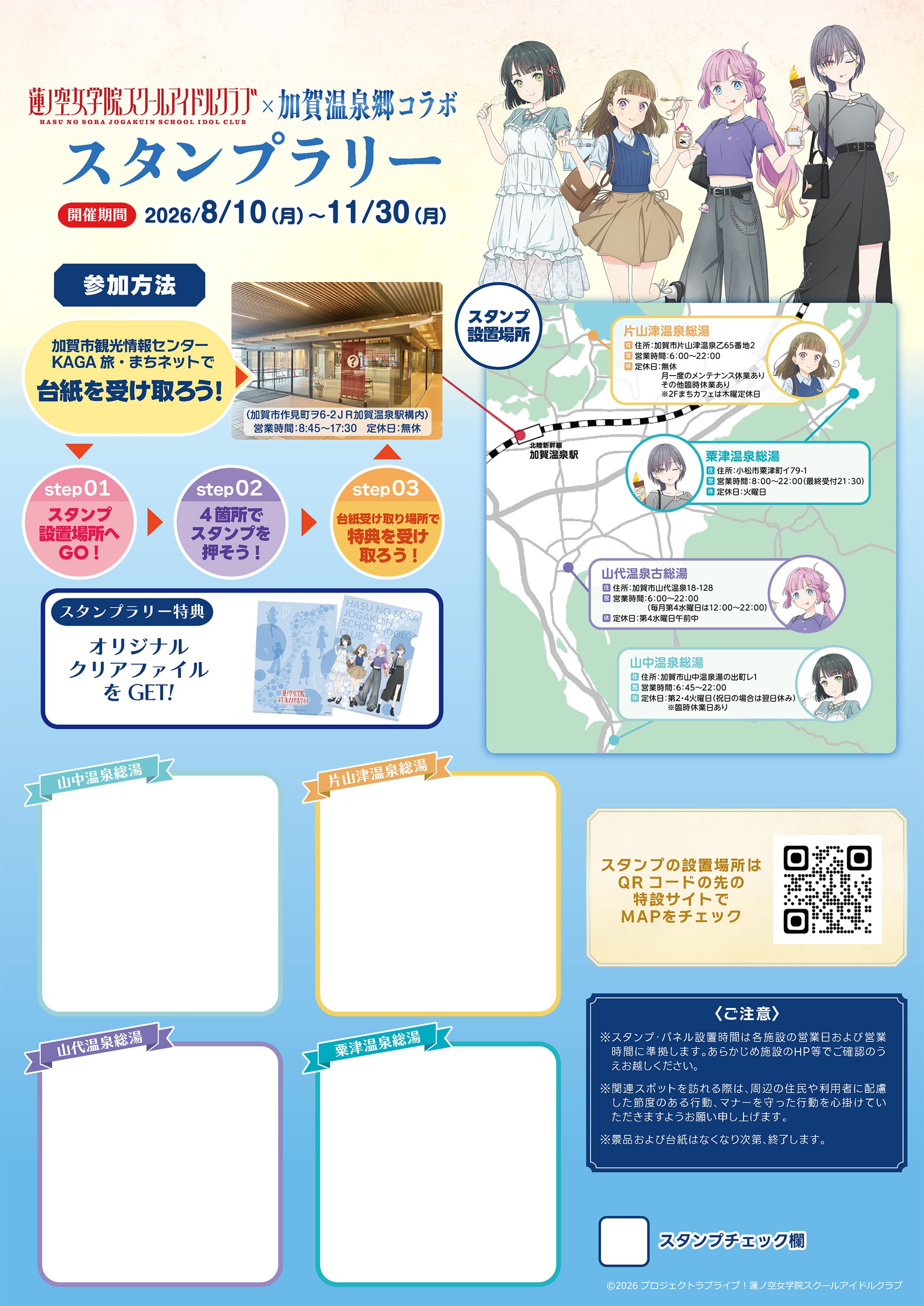 スタンプラリー対象エリアのマップ